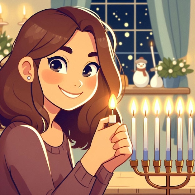 Photo hanukkah digital illustration