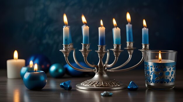 Hanukkah menorah celebration horizontal religion tradition candle hanukkah holiday event