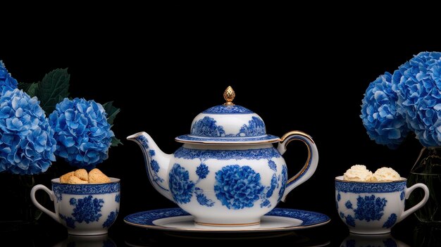 Photo a hanukkahthemed tea party with elegant china traditional treats and blueandwhite decor chaos 20 ar 169 style raw personalize ih9rglg stylize 750 v 61 job id db5a6cdf3261477989dd13ec962897cd