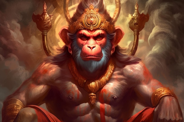 Hanuman monkey god Generate Ai