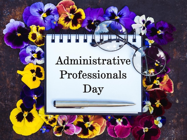 Happy Administrative Professionals Day Greeting Card Closeup