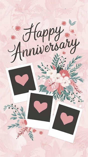 Photo happy anniversary collage templates