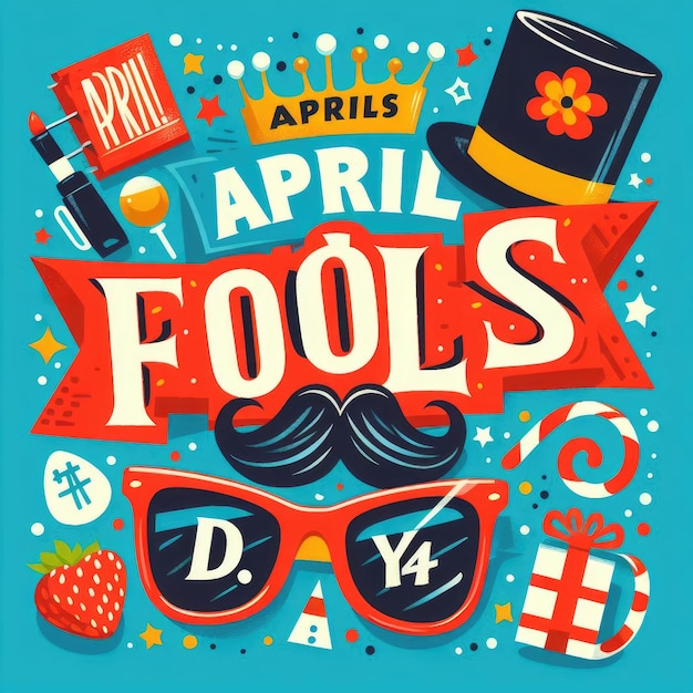 Happy April Fool Day Text EPS Design Spread Laughter with Greeting Cards Ads and Promotions