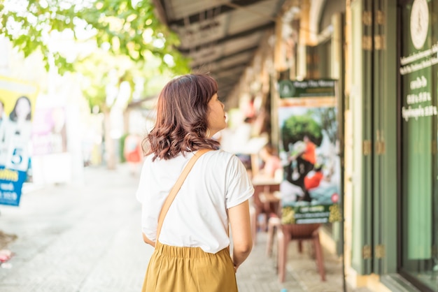 Happy Asian Woman Travel in Thailand