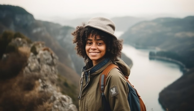 Happy beautiful young African American girl