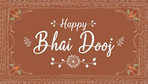 Photo happy bhai dooj day indian festival celebration