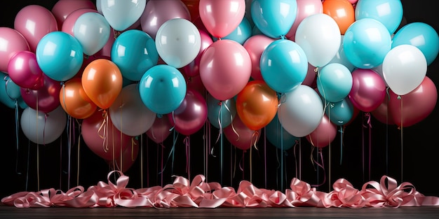 happy birthday Balloons and confetti Balloons and confetti are another popular choice for birthday