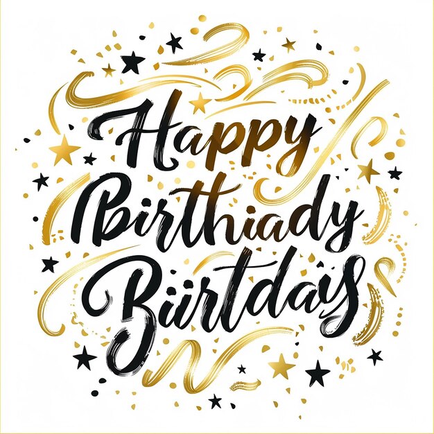 Happy Birthday Card Celebrating Lifes Milestones with Gold and Black Balloons