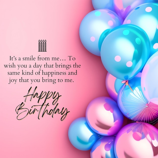 Happy birthday invitation card and Instagram social media post background