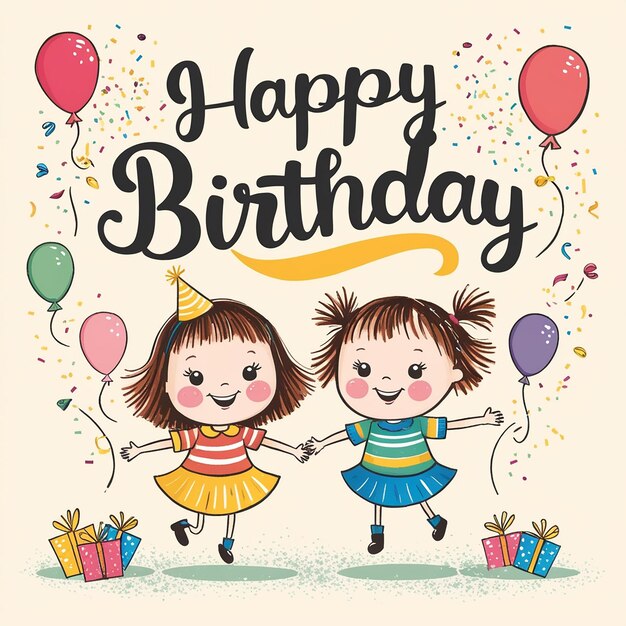 Photo happy birthday lettering with golden letters