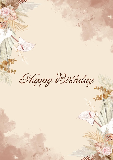 Photo happy birthday poster design template