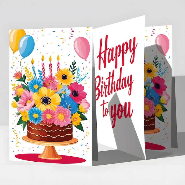 Photo happy birthday posters template