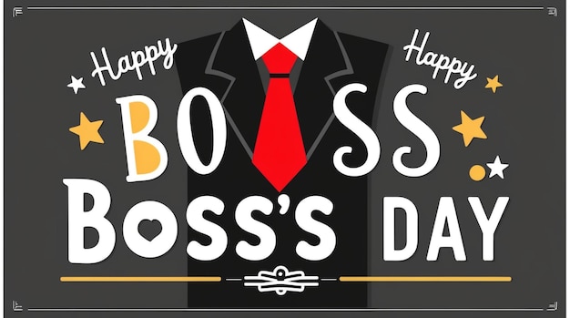 Photo happy bosss day vector illustration vector design