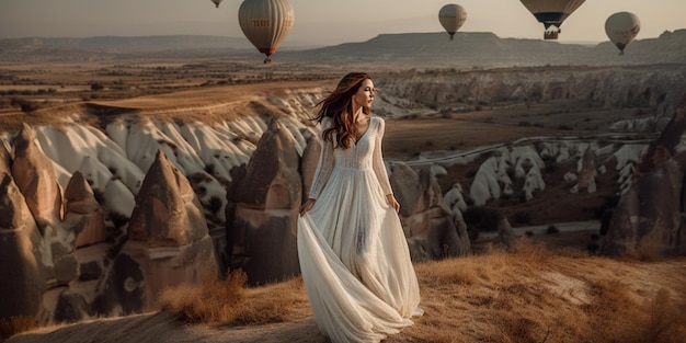 Happy Bride on Cappadocia