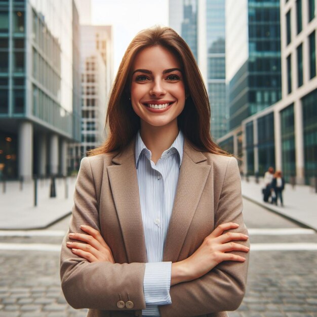 happy busines woman