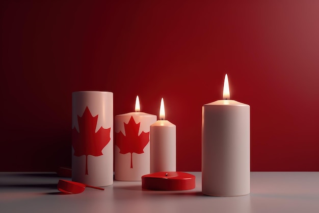 Happy Canada Day Celebrating the birthday of Canada Canadians show their pride in their history culture and achievements Flag holiday maple leaf red colour Generative AI