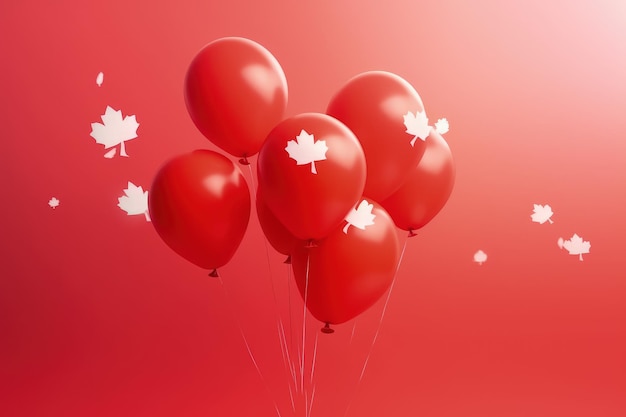 Happy Canada Day Celebrating the birthday of Canada Canadians show their pride in their history culture and achievements Flag holiday maple leaf red colour Generative AI