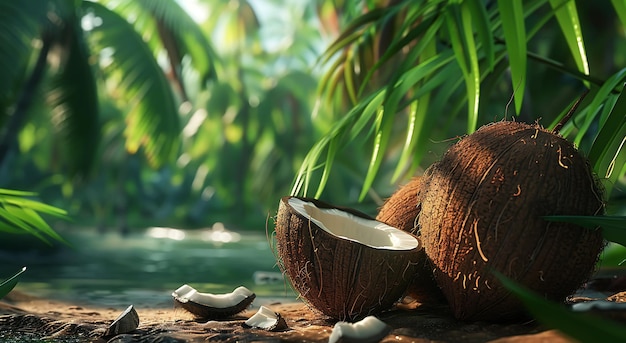 Happy Celebrating World Coconut Day September 2 With Nature Background