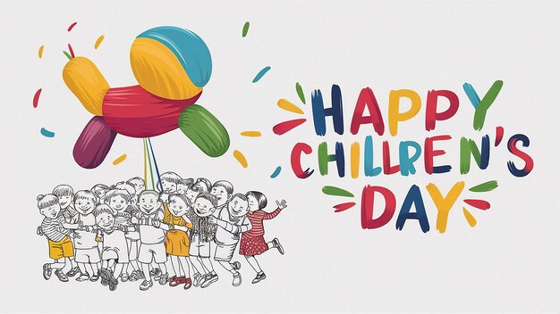 Happy Children day Day creative design for banner poster Jpg Image Generated With AI