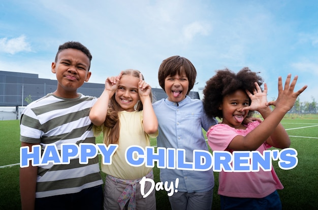 Happy children's day collage