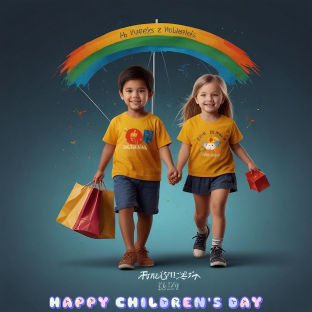 Happy childrens day for children celebration illustration Childrens Day Paper Craft Unity