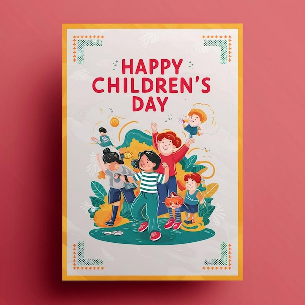 Photo happy childrens day poster