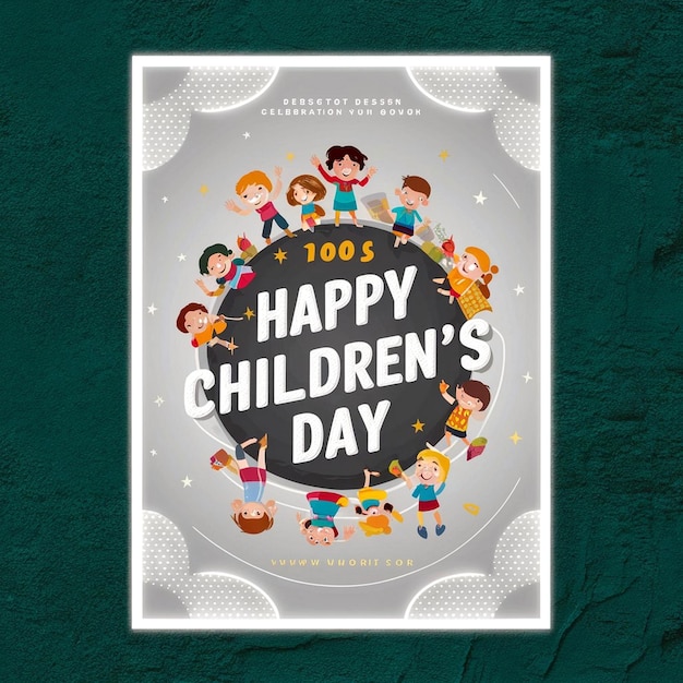 Photo happy childrens day poster