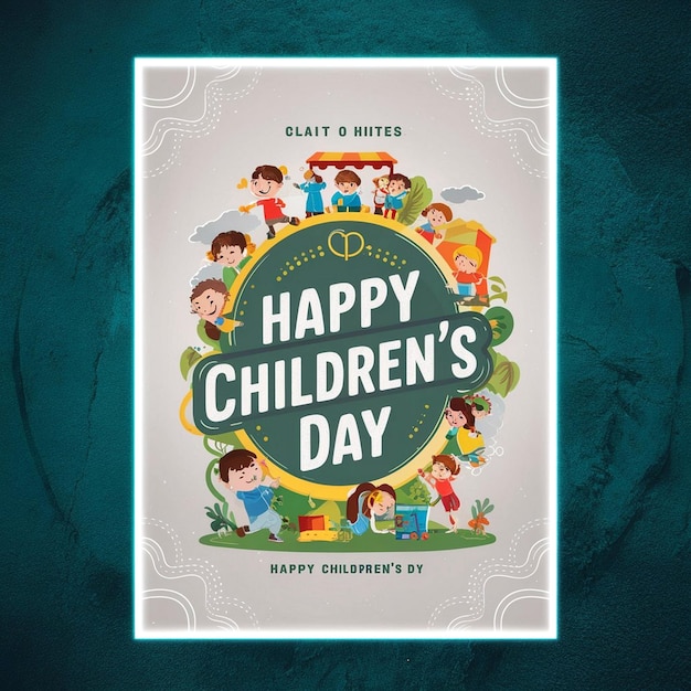 Photo happy childrens day poster