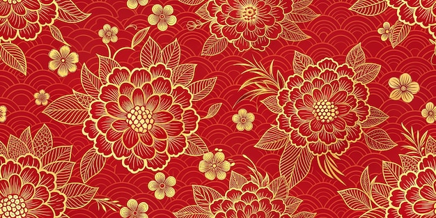 Happy Chinese new year luxury style pattern background