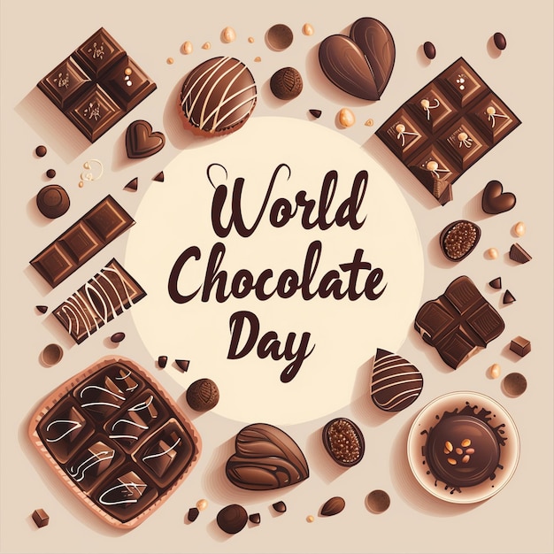 Happy Chocolate Day flyer poster banner creative Design