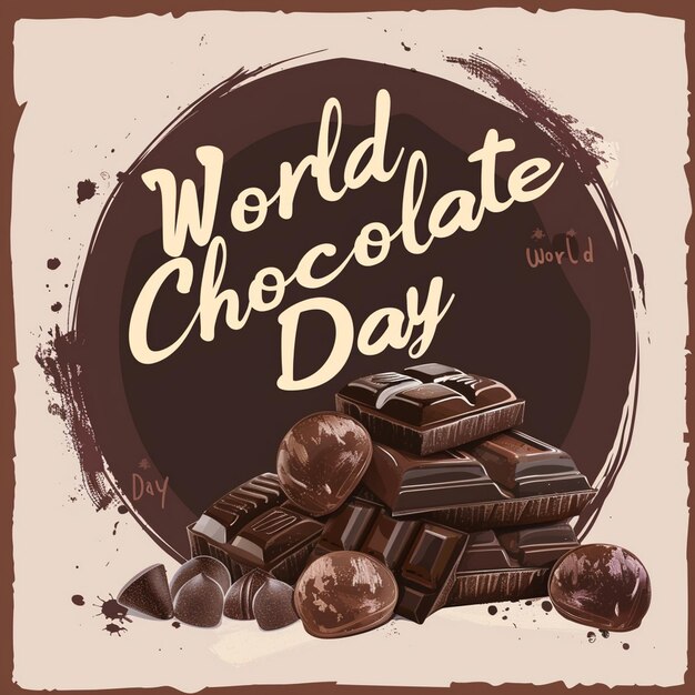 Happy Chocolate Day flyer poster banner creative Design