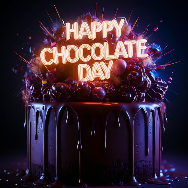 Happy Chocolate day lettering typography