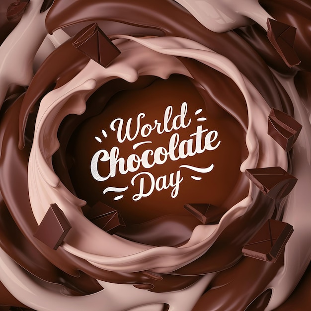 Happy Chocolate Day Vector Illustration Sweet and Festive Digital Graphics for All Occasions