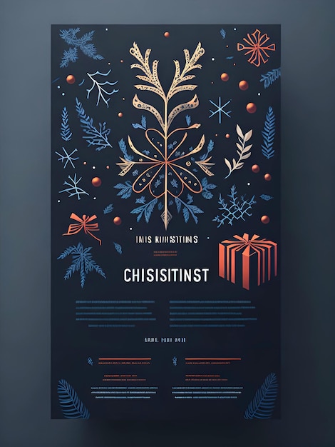 Happy Christmas day Flyer Design Generative AI