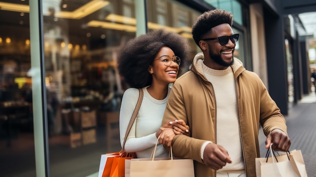 happy couple enjoying a day out together