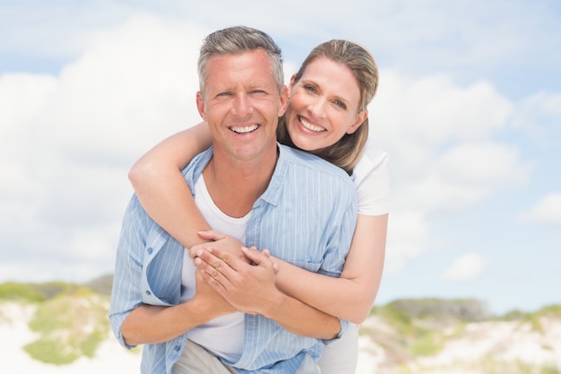 Happy couple having fun together