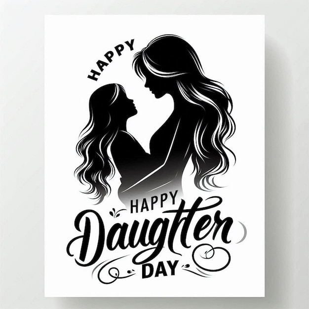 Happy daughter day flyer design