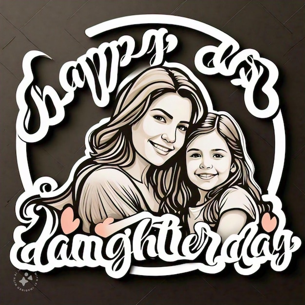 Photo happy daughter day