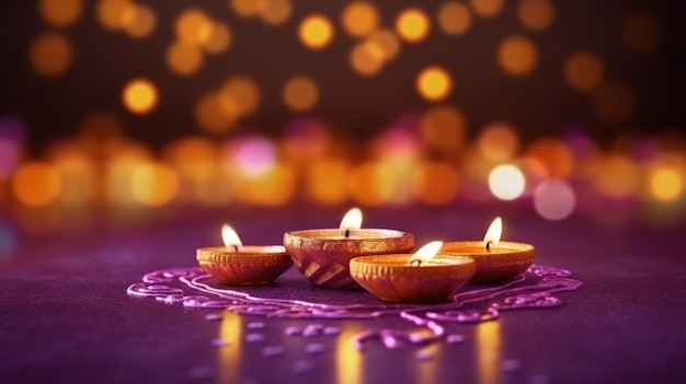 Happy Diwali background Illustration AI Generative