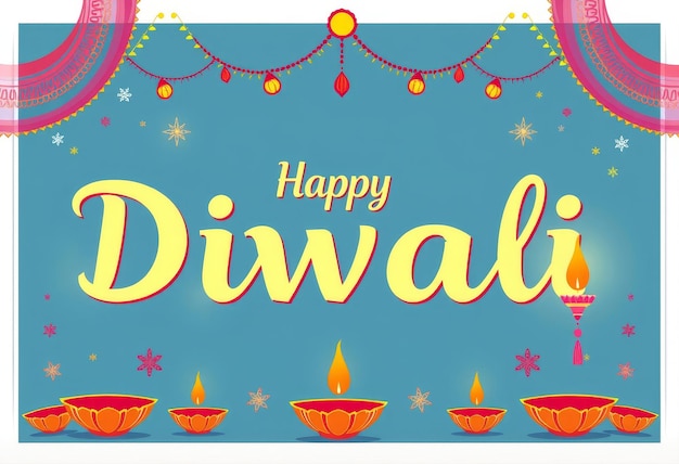 Photo happy diwali banner and diwali wishes