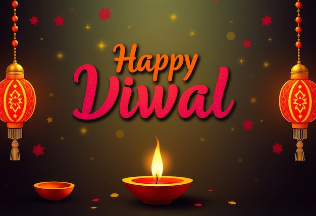 Photo happy diwali banner and diwali wishes