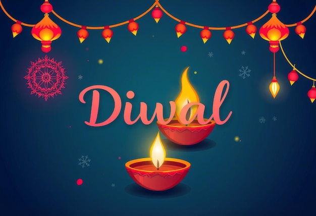 Photo happy diwali banner and diwali wishes