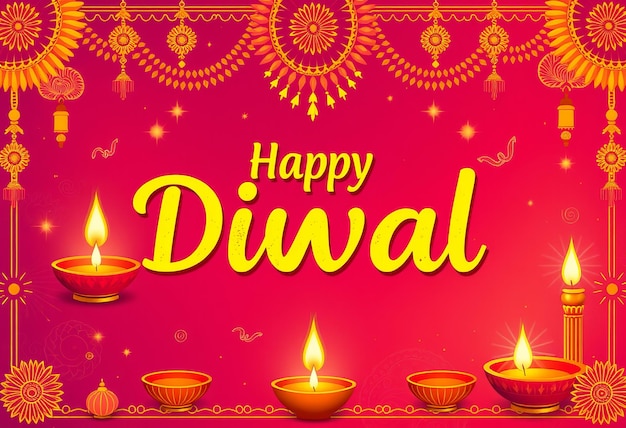 Happy Diwali banner and Diwali wishes