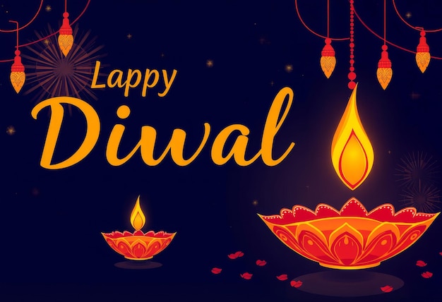 Photo happy diwali banner and diwali wishes