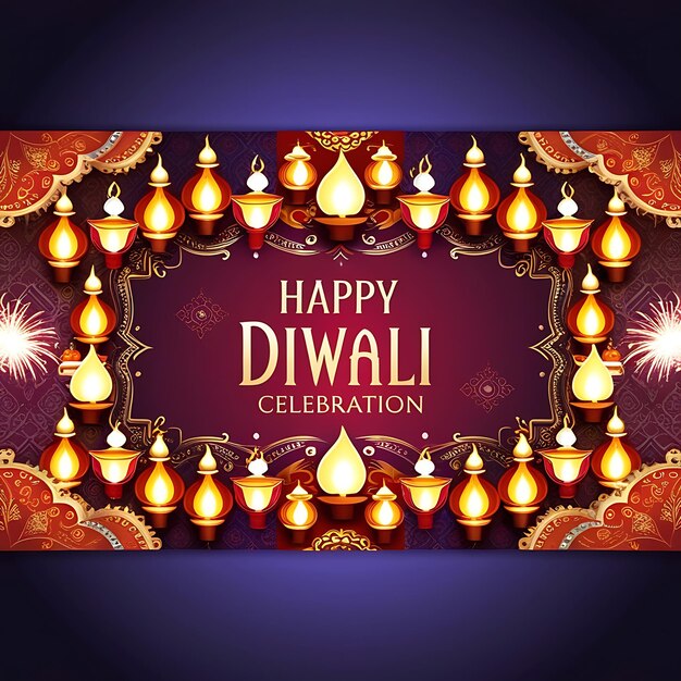 Photo happy diwali celebration background