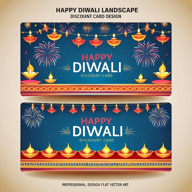 Happy Diwali Discount Card Design