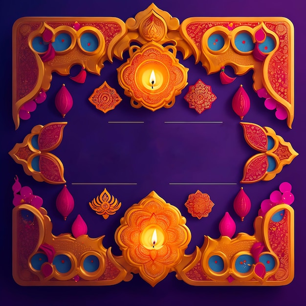 Happy diwali festival background Ai generated