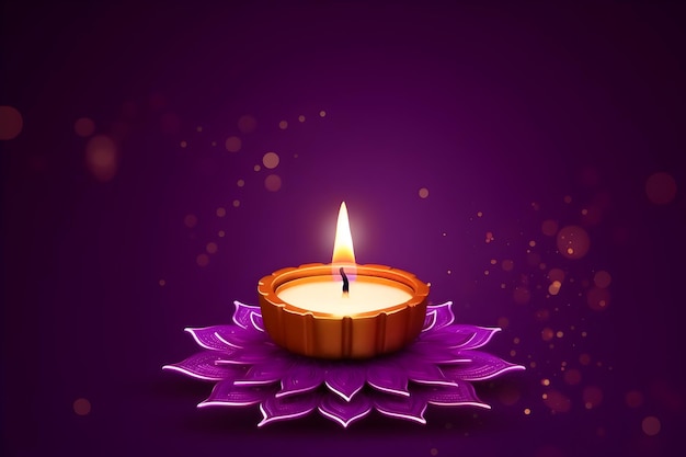 Happy Diwali Festival of lights image Beautiful greeting image of shubh deepawali generative ai