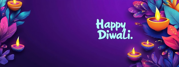 Photo happy diwali graphic of diya lantern indian festival of lights