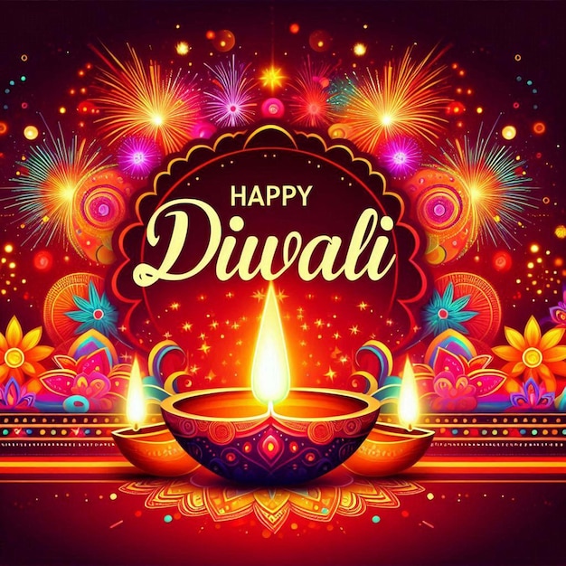 Happy Diwali Greeting Card Diwali Banner Diwali Poster Diwali Festival India indian religious festi